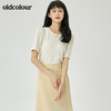 oldcolour2022夏季新品短袖通勤简约短袖T恤女O21021179 商品缩略图6