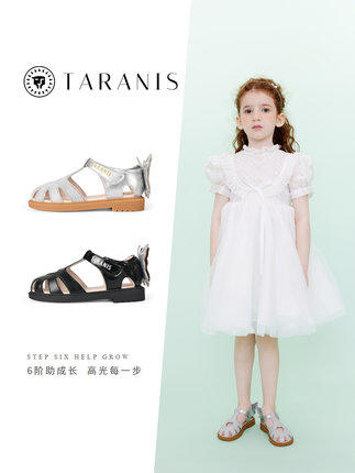 泰兰尼斯夏季凉鞋女孩2022新款软底小公主鞋子宝宝包头透气儿童鞋 商品图0