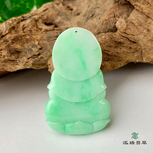 派瑞翡翠 翡翠观音 糯种 飘绿花 商品图3