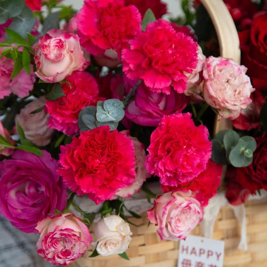 【感恩母亲】拼色混搭玫瑰花篮 商品图1