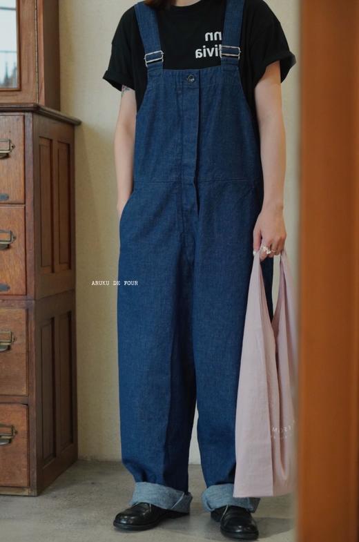 ORDINARY FITS 蓝色/蓝黑深色牛仔背带休闲裤 商品图9