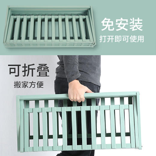 【自动折叠收缩鞋架】简易免安装伸缩架子门口鞋架 家用多层架子多功能收纳置物架 商品图2