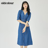 oldcolour2022夏季新品休闲通勤牛仔连衣裙O24107403 商品缩略图3