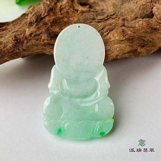 派瑞翡翠 翡翠观音 糯种 飘绿花 商品图3