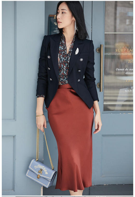 “蝶恋花”100%真丝衬衫 若隐若现优雅温婉女人味 J8132485C（四季可穿）颈袖添香 商品图6