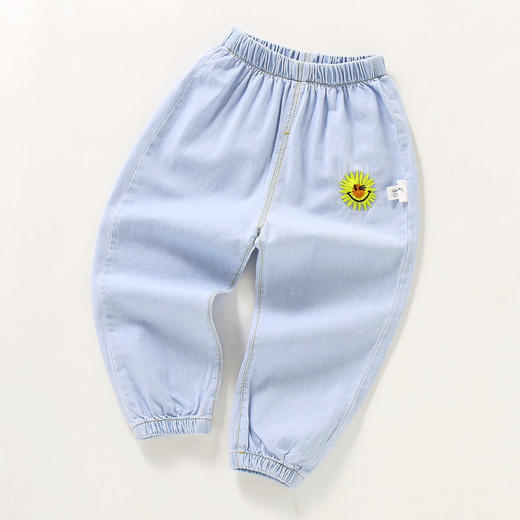 【轻薄透气 纯棉呵护】儿童牛仔防蚊裤夏季薄款男童灯笼裤小童宝宝防蚊裤女童绣花防蚊裤 商品图6