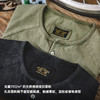 马登工装 日系复古做旧亨利领弹力修身短袖咔叽美式硬汉T恤衫男夏 商品缩略图2