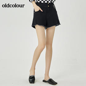 oldcolour夏季新品通勤时尚百搭牛仔短裤女O23111330