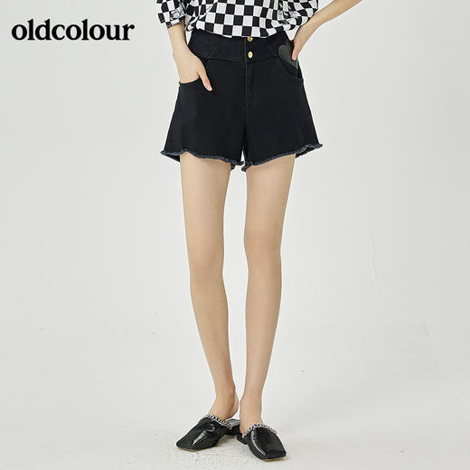 oldcolour夏季新品通勤时尚百搭牛仔短裤女O23111330 商品图2