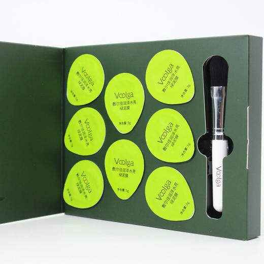 敷尔佳润泽水感绿泥面膜5g*8 补水保湿清洁皮肤毛孔干性肌肤高岭土MT 商品图1