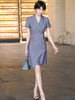 轻熟风西装连衣裙女夏季高级灰色职业正装正式场合工装裙子 商品缩略图2