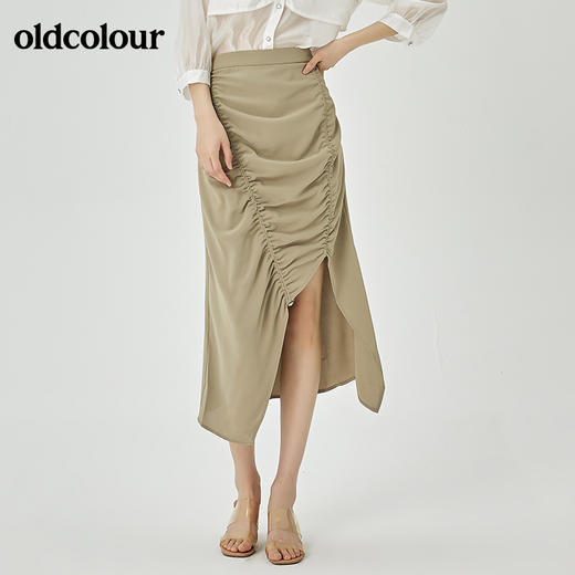 oldcolour夏季新品设计感气质半裙O23063321 商品图0