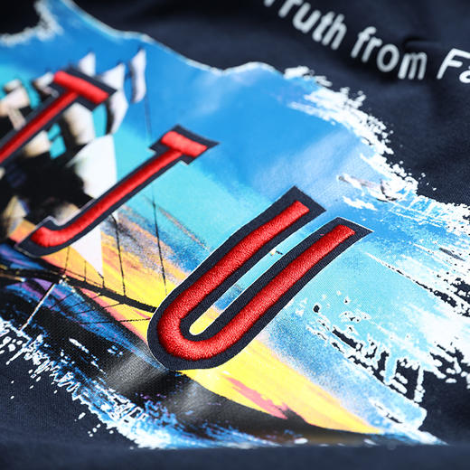 天大文创精品系列·TJU 扬帆起航男士休闲短袖T恤 商品图2