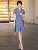 轻熟风西装连衣裙女夏季高级灰色职业正装正式场合工装裙子 商品缩略图1