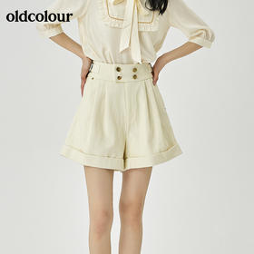 oldcolour夏季新品休闲简约牛仔短裤女O25071537