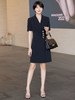 黑色短袖西装连衣裙女夏装新款高级感气质职业通勤裙子 商品缩略图4