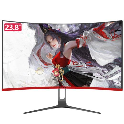 康佳KKTV 电脑显示器高清电竞144Hz游戏家用办公护眼HDMI液晶IPS4监控显示屏幕外接台式 24英寸曲面黑红【微边框-165Hz】 商品图0