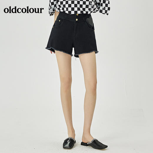 oldcolour夏季新品通勤时尚百搭牛仔短裤女O23111330 商品图1
