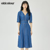 oldcolour2022夏季新品休闲通勤牛仔连衣裙O24107403 商品缩略图2