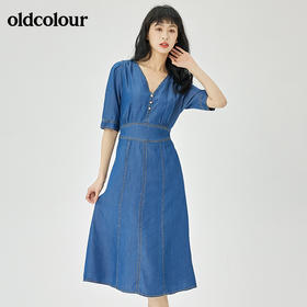 oldcolour2022夏季新品休闲通勤牛仔连衣裙O24107403