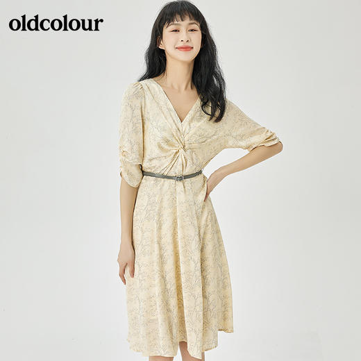 oldcolour2022夏季新品简约通勤连衣裙O25102273 商品图1