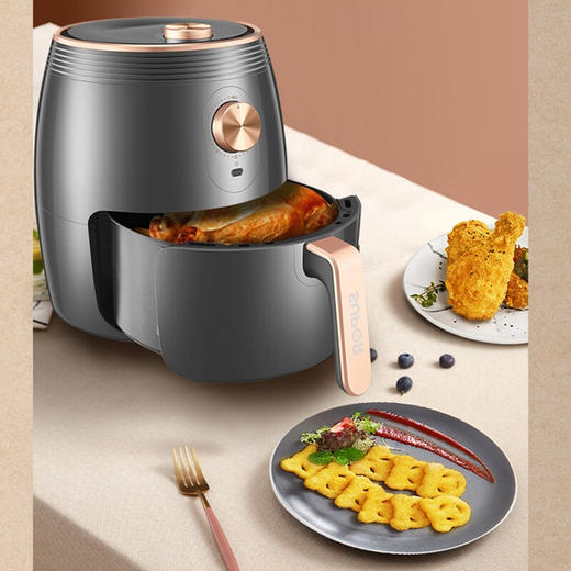 苏泊尔（SUPOR）空气炸锅家用智能无油烟4.5L大容量电炸锅低脂不粘易清洗煎炸锅薯条机KJ45D73 团购热线：13915599506 商品图0