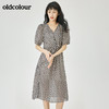 oldcolour2022夏季新品通勤气质碎花连衣裙O23101304 商品缩略图0