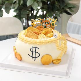 钱袋钱多多金币蛋糕