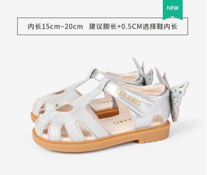 泰兰尼斯夏季凉鞋女孩2022新款软底小公主鞋子宝宝包头透气儿童鞋 商品图4