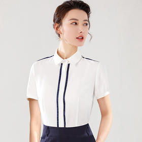 夏季白色短袖职业衬衫新款时尚女士衬衣工作服休闲韩版上衣OL