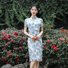 改良版复古优雅年轻款镂空中国风印花旗袍连衣裙 YSD05119 商品缩略图1