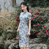 改良版复古优雅年轻款镂空中国风印花旗袍连衣裙 YSD05119 商品缩略图0