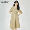 oldcolour夏季新品简约设计感收腰显瘦时尚通勤连衣裙O23101355 商品缩略图2