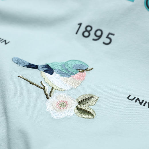 海棠季·限量版刺绣组合图文短袖T恤 商品图9