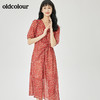 oldcolour2022夏季新品通勤气质碎花连衣裙O23101304 商品缩略图5