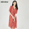 oldcolour2022夏季新品通勤气质碎花连衣裙O23101304 商品缩略图4