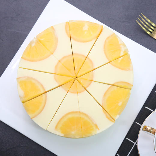 🍊橙香一品 | 8英寸镜面香橙淡奶冰淇淋慕斯 商品图1