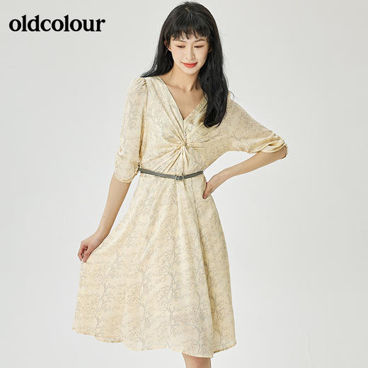 oldcolour2022夏季新品简约通勤连衣裙O25102273 商品图4