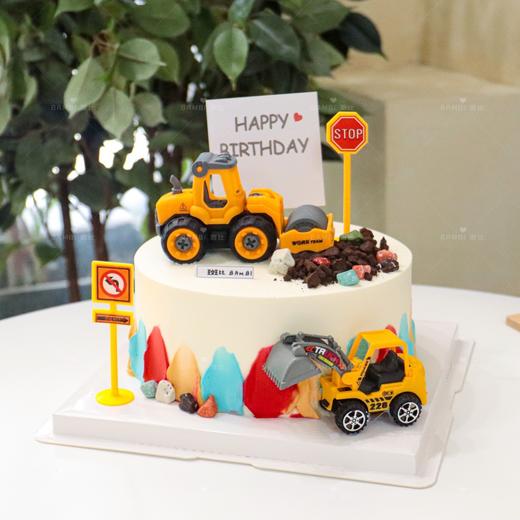 挖掘机工程车彩色蛋糕 商品图1