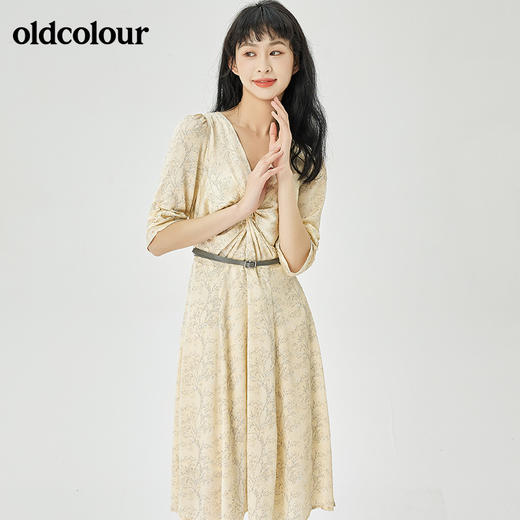 oldcolour2022夏季新品简约通勤连衣裙O25102273 商品图3