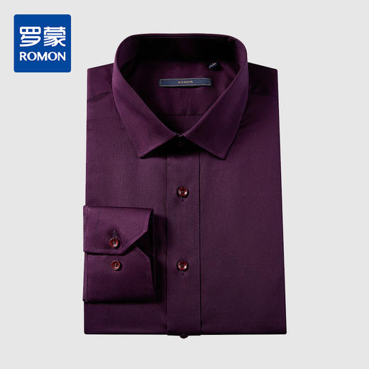 【专柜同款】罗蒙春夏长袖纯棉衬衫男士正装商务通勤百搭微弹力衬衣男 商品图2