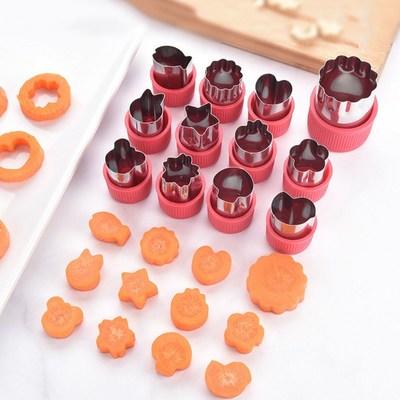 切片模具套装 卡通不锈钢饼干切模 蔬菜水果切模蝴蝶面片压花刀 商品图1