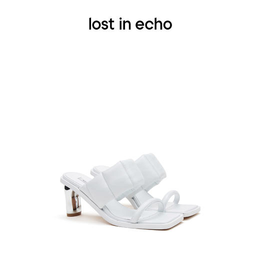 lost in echo 设计师女鞋 双条带填充金属跟穆勒鞋 商品图2
