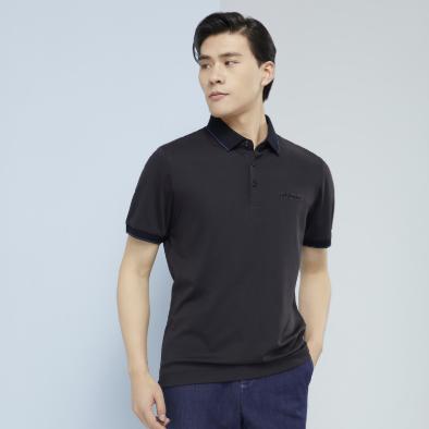 雅戈尔男士夏衬衫领素色短袖T恤YSET570213ACY 商品图2