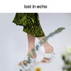 lost in echo 设计师女鞋 双条带填充金属跟穆勒鞋 商品缩略图0