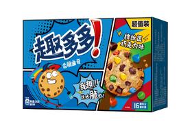 趣多多曲奇饼干340g缤纷豆巧克力味   22160201