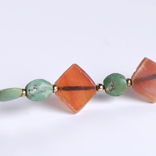 西亚高古红玛瑙叶形冠+古波斯绿松石项链 商品图7