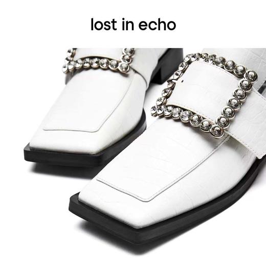 lost in echo设计师原创 方头钻扣乐福单鞋黑色 商品图4