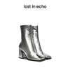 【下架】lost in echo X YOEYYOU 气质方头时尚简约粗跟短靴女士 商品缩略图0
