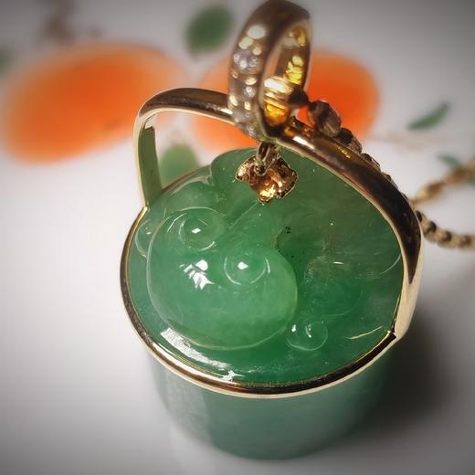 18k金翡翠印纽项坠 商品图11